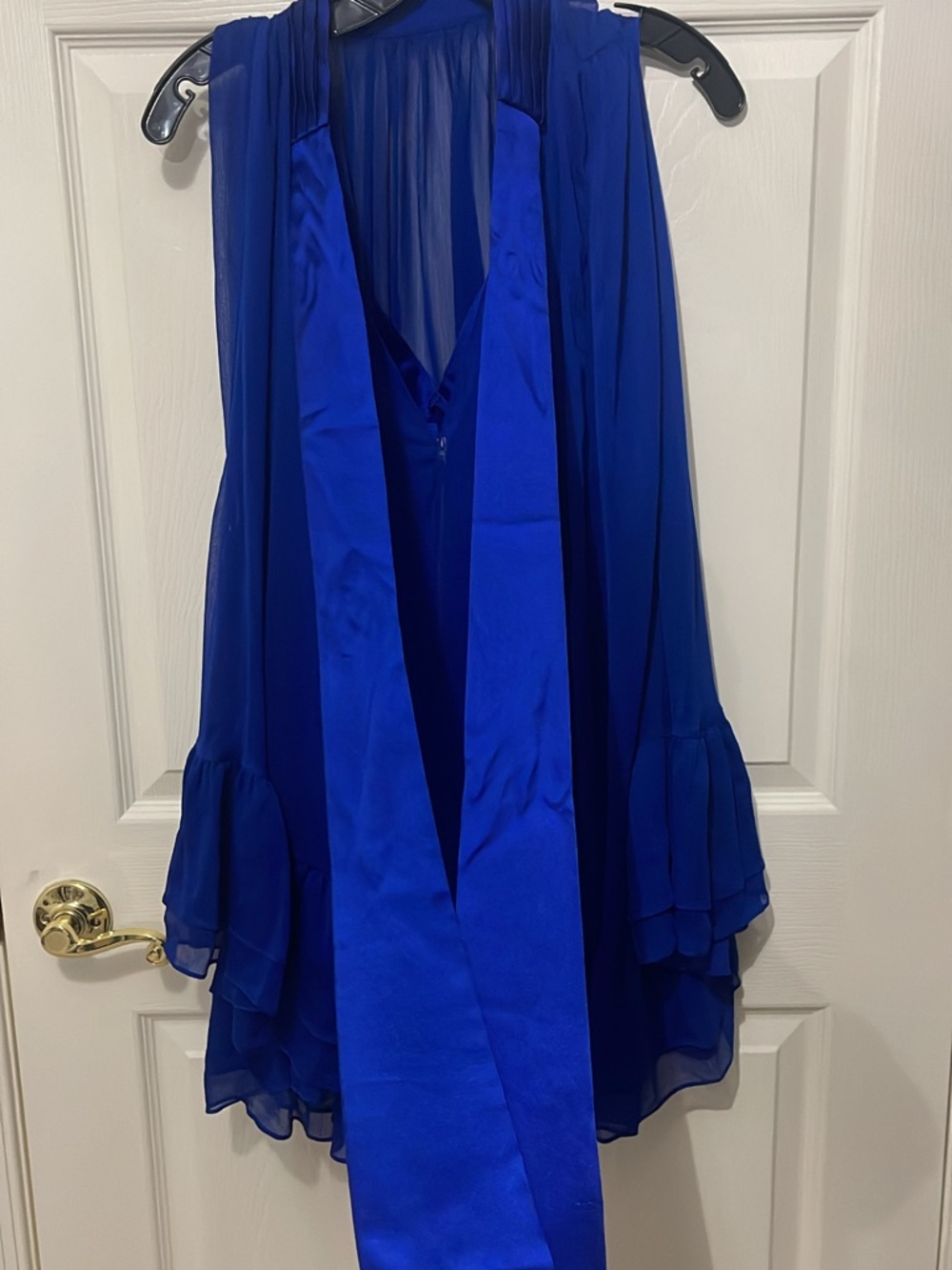 Alice + Olivia Cobalt Blue Mini Dress with Cape Sleeves - Picture 5 of 5